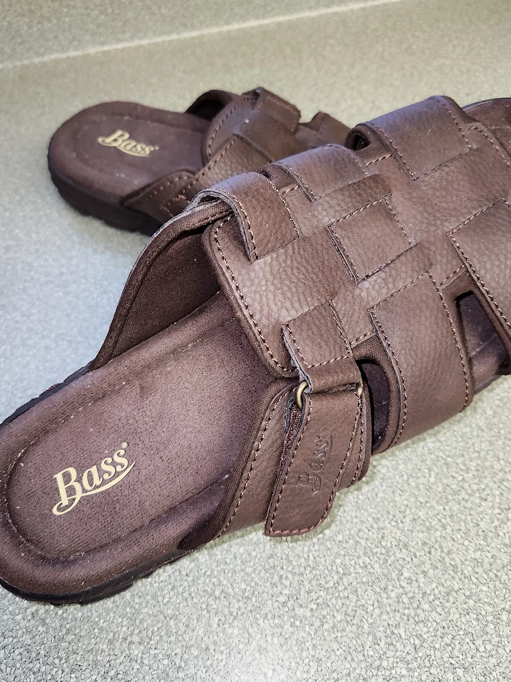 BASS Men's Slide Sandals w/ Woven Straps
